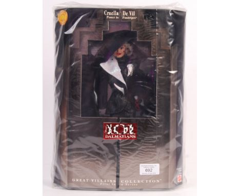 A Mattel made Barbie ' Cruella De Vil ' from 101 Dalmations, by Disney. Appears mint and factory sealed in it's original wrap