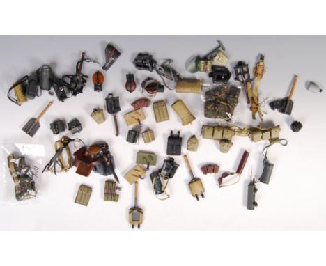 1/6 Scale Collection - a large collection of 50+ assorted 1:6 scale military soldier action figure ' kit ' items. All very we