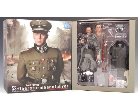 1/6 Scale Collection - a DID Corp made 1:6 scale military WWII Second World War German Nazi model action figure ' SS Oberstur