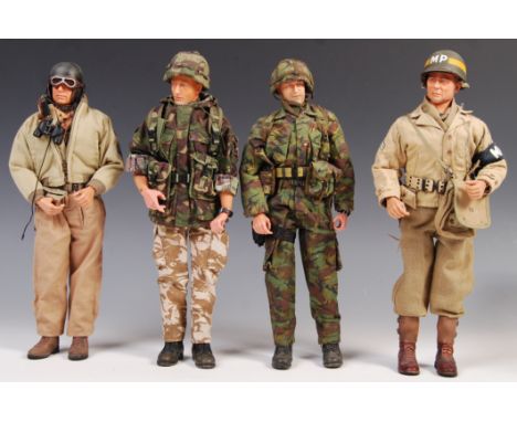 1/6 Scale Collection - a collection of 4x Dragon made 1:6 scale assorted military conflict (mostly WWII Second World War) sca