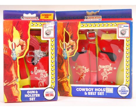 Two original vintage Lone Star made Cowboy / Western cap gun playsets. The first being ' Cowboy Holster &amp; Belt Set ' the 