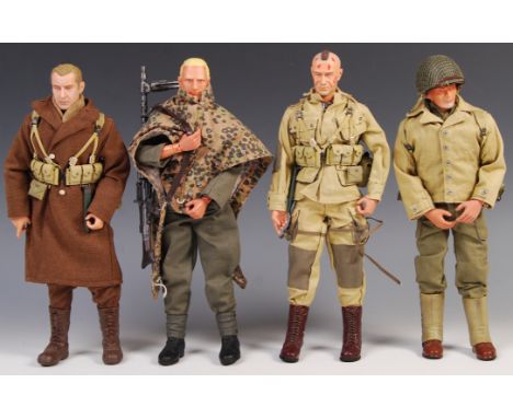 1/6 Scale Collection - a collection of 4x Dragon made 1:6 scale assorted military conflict (mostly WWII Second World War) sca