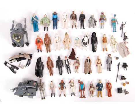 A collection of 35x original vintage Kenner / Palitoy made Star Wars action figures. To include; Luke Skywalker, Han Solo, Ja
