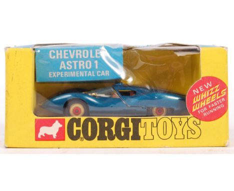 An original vintage Corgi Toys made Whizzwheels series boxed diecast model No. 347 ' Chevrolet Astro 1 Experimental Car '. Bl