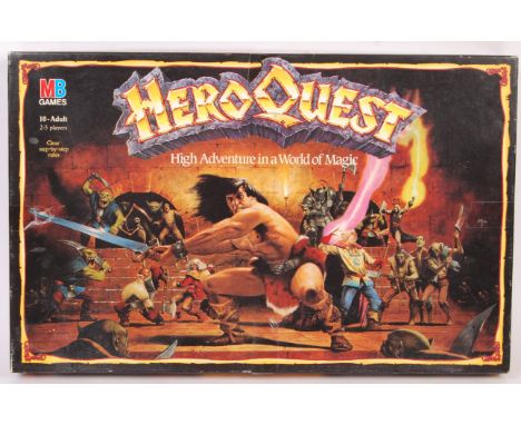 Warhammer - an MB Games made ' Hero Quest ' fantasy role playing board game boxed set ' High Adventure In A World Of Magic Se