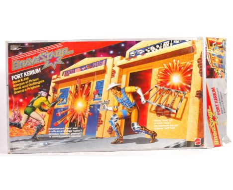 A rare original vintage 1980's Mattel made Bravestarr action figure playset ' Fort Kerium Bank &amp; Jail '. Appears complete