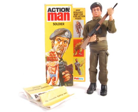 An original vintage Palitoy made 1970's Action Man ' Soldier ' figure. Complete with outfit (including gun). Eagle eyed varia