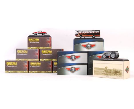 A collection of 12x assorted Atlas Edition scale diecast model 'Classic Coaches Collection and 'British Touring Car Champions