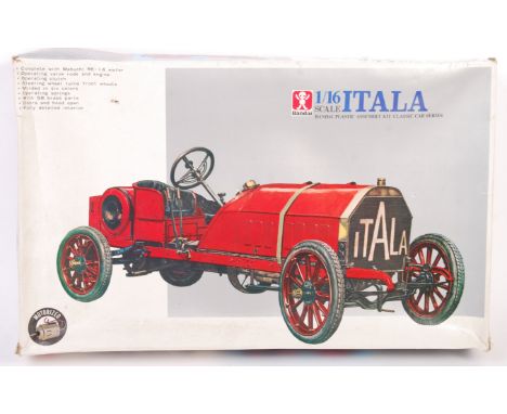 A vintage Bandai made 1:16 scale ' Itala ' Classic Car Series plastic model kit. Contents appear mint and unused. The set wit
