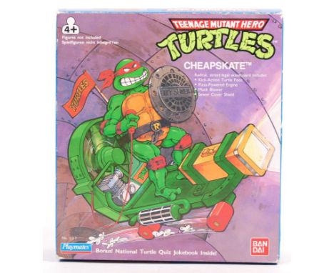 An original vintage Playmates made Teenage Mutant Hero / Ninja Turtles boxed action figure playset ' Cheapskate '. No handhel