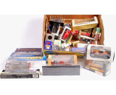 A large collection of 30+ assorted boxed diecast model cars and vehicles. To include; Matchbox Models Of Yesteryear, EFE, Cor