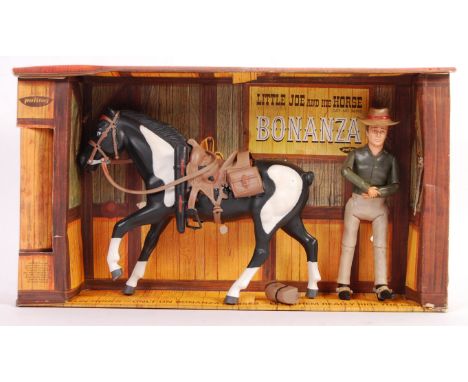 A rare vintage Palitoy made ' Bonanza ' Western action figure playset ' Little Joe &amp; His Horse '. Appears within it's ori