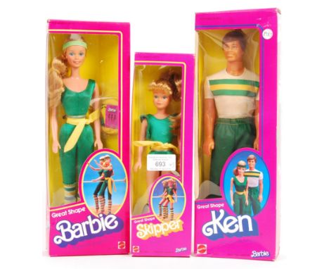 A collection of 3x vintage 1980's Mattel made Barbie dolls - all from the ' Great Shape ' series. Including: Great Shape Barb