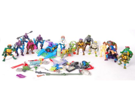 A good collection of vintage 1990's Playmates made ' Teenage Mutant / Hero Ninja Turtles ' action figures. To include; all fo