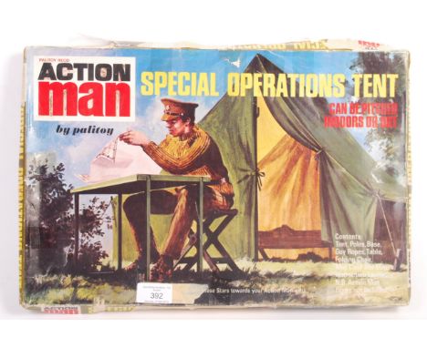 An original vintage Palitoy made Action Man ' Special Operations Tent ' playset. Appears complete (but unchecked), within it'