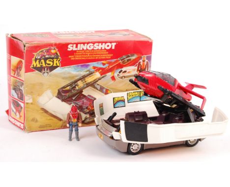 An original vintage 1980's Kenner made MASK action figure playset ' Slingshot '. Appears complete, including the Ace Riker fi