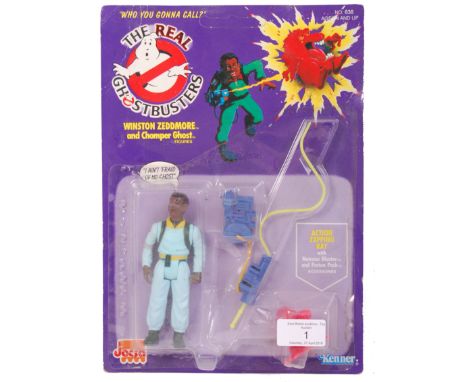 An original vintage retro 1980's Kenner made ' The Real Ghostbusters ' carded first issue action figure ' Winston Zeddmore an
