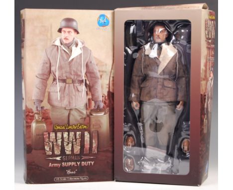 1/6 Scale Collection - a DID Corp made 1:6 scale military WWII Second World War German Nazi model action figure ' Army Supply