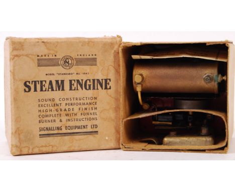 A rare vintage Signalling Equipment Ltd made ' Model Standard 1540 - Steam Engine ' live steam plant. Appears little used, an