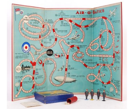 A rare antique c1920's board game ' Air - O - Batics ' by ' Glevum Games '. Features early Royal Air Force ( RAF ) just post 