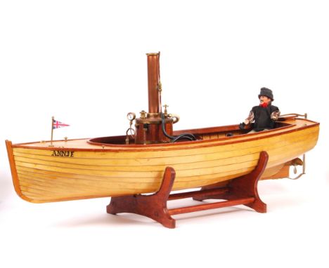 An incredibly well made radio controlled live steam model of a Victorian pleasure cruiser boat. 1/6 scale (believed), and fit