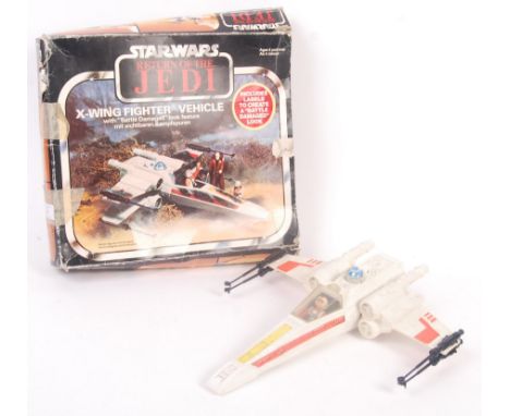 An original vintage Palitoy Star Wars ' X Wing Fighter Vehicle ' action figure playset. Complete with all side guns and canop