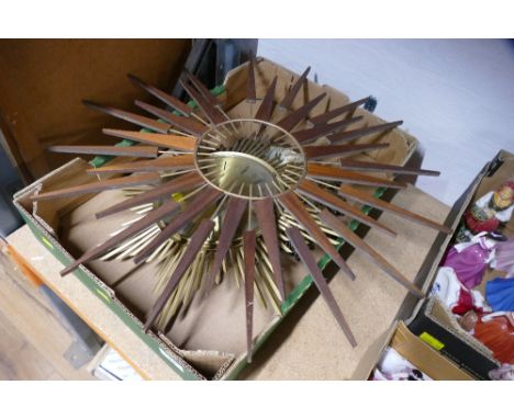 Vintage clock, vintage starburst style clock and frame