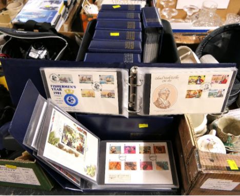 Large selection of Isle of Man Post Office first day covers in albums