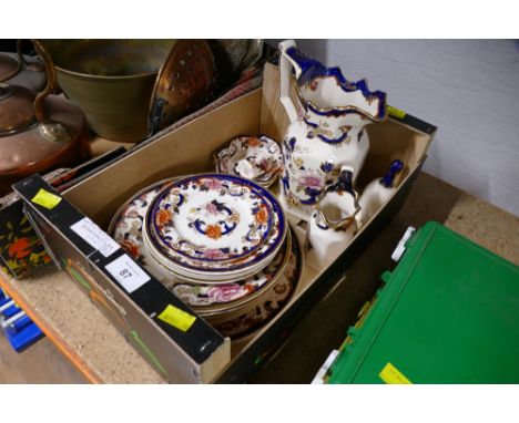 Collection of Masons Mandalay jugs, plates and dishes