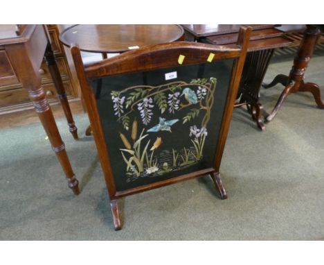 Embroidered firescreen