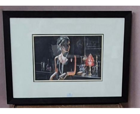 Allan Potter, The Pearl Necklace, pastel, framed