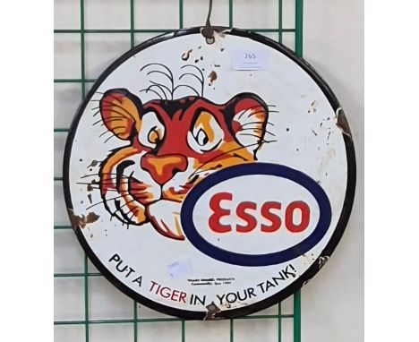 An Esso enamelled metal advertising sign 