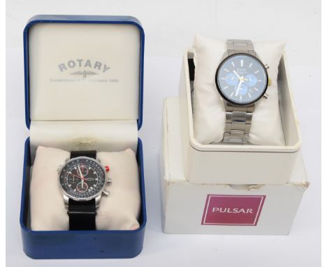 Pulsar, a stainless steel gentleman's chronograph wristwatch, 541808, together with a Rotary chronograph, GS03641, both boxed