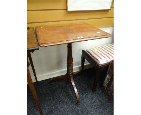 An antique mahogany tripod table Condition reports are provided on request by email only for this type of auction, otherwise 