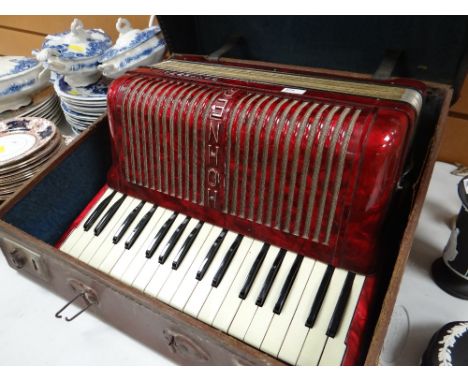 A cased Hohner Contessa accordion Condition reports are provided on request by email only for this type of auction, otherwise