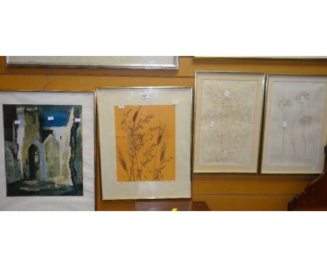 JOHN PIPER framed poster and a framed print AFTER V CHARLESWORTH ETC Condition reports are provided on request by email only 