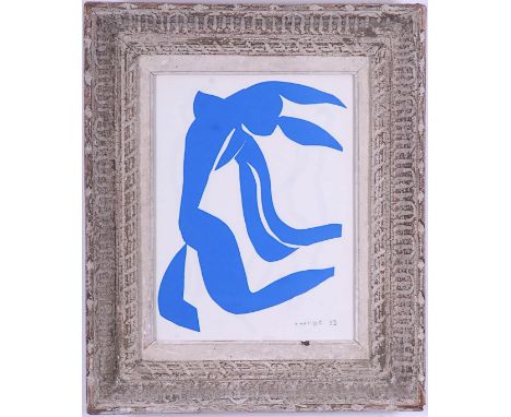 HENRI MATISSE, Nu Bleu 11, original lithograph from the 1954 edition after Matisse's cut outs, printed by Mourlot, signed in 