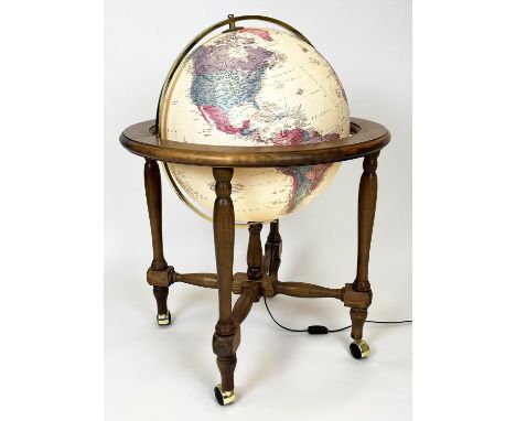 ILLUMINATING GLOBE ON STAND, made in Italy, 95cm H x 65cm. 