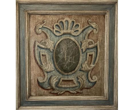 20TH CENTURY SCHOOL, 'Studies of Decorative Architectural Features', oil on board 49cm x 44cm and 59cm x 44cm, framed. (3) 