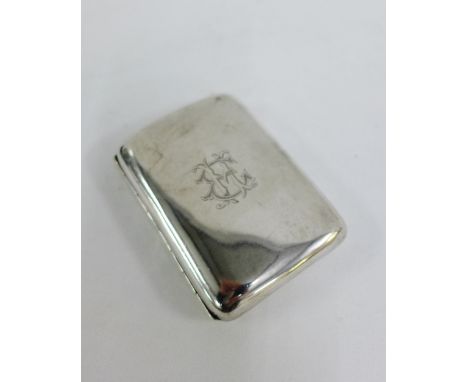 Victorian silver cigarette case with makers mark for Deakin &amp; Francis, Birmingham 1898 8.5 x 6.5cm 