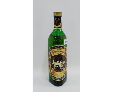 Glenfiddich pure malt scotch whisky, bottled at the distillery, 70% proof, aged over 8 years