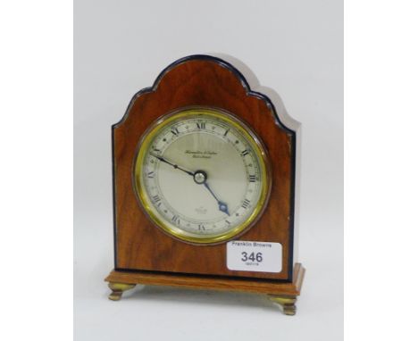 Elliot mantle clock, retailed by Hamilton &amp; Inches of Edinburgh, with impressed numbers 1190 to the base, 18cm high
