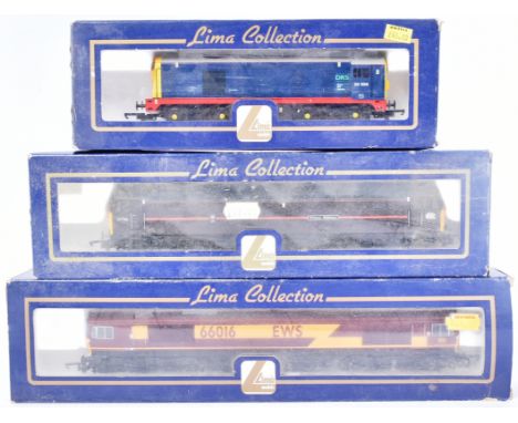 Model Railway - x3 Lima made OO gauge model railway diesel trainset locomotive engines comprising; L204914 Class 20 20906 in 