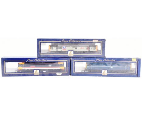 Three original Lima Collection OO gauge model railway diesel trainset locomotive engines comprising of No. L204946 Class 31 4