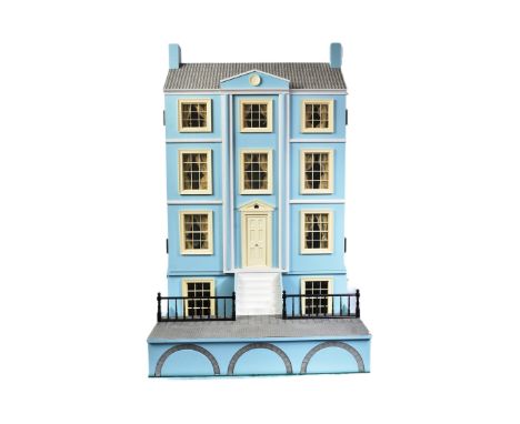 Doll's House - a large four storey Victorian style town house, in blue. Four storeys, with a detachable basement area. Eleven