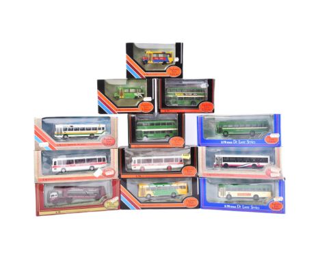 Diecast - a collection of x12&nbsp;Gilbow / EFE Exclusive First Editions 1/76 scale boxed diecast model buses to include; Pla