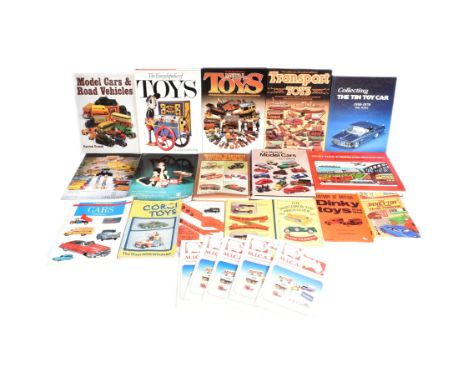 A collection of assorted diecast model car reference books and catalogues, largely relating to makers such as Corgi, Matchbox