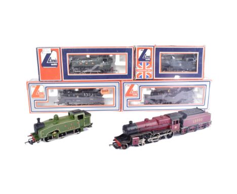 A collection of LIMA OO gauge model railway locomotive engines to include; No. 205111, LMS Mogul Crab 2-6-0 no. 13000 in red,