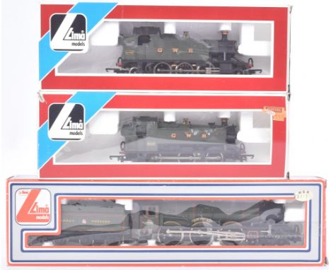 Model Railway - x3 Lima OO gauge model railway trainset locomotive engines comprising;&nbsp;205111 Class 45xx 2-6-2T 4589 in 