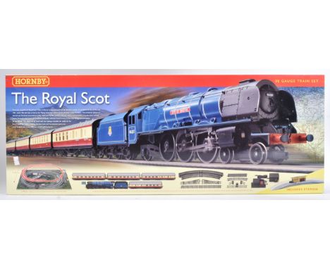 Model Railway - an original Hornby OO gauge model railway locomotive trainset No. R1094 The Royal Scot. The set containing Th